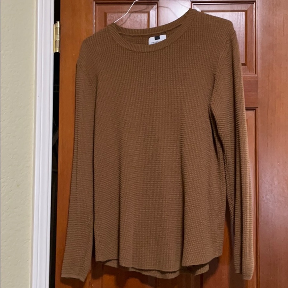 Brown waffle top man sweater